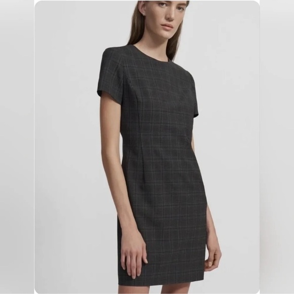 Aritzia BABATON Gray Wool Glen Plaid dress - Picture 1 of 7
